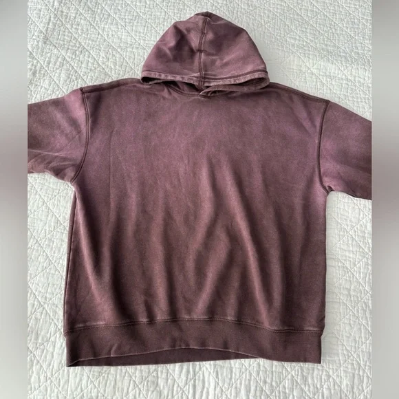 H&M Purple Sweatshirt Relaxed Fit Cotton-Blend - Picture 3 of 8